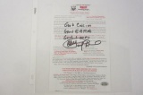 Chef Paul Prudhomme Famous Chef signed autographed flyer Certified COA