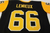 Mario Lemieux Pittsburgh Penguins signed autographed Jersey Certified Coa