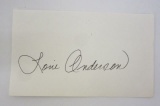 Loni Anderson signed autographed Cut Signature Certified Coa