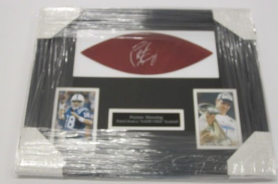 Peyton Manning Indianapolis Colts signed autographed Framed Football Panel Certified Coa