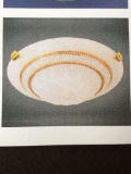 SUC-6316 PB polish Brass & Pink Alabaster glass / Sigma Universal Eclipse Collection /1pc/