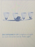 DVP6044 BN DVI Odyssey collection 4 lights Vanity Mural / Buffed Nickel/ Half Opal Glass / 1pcÂ 