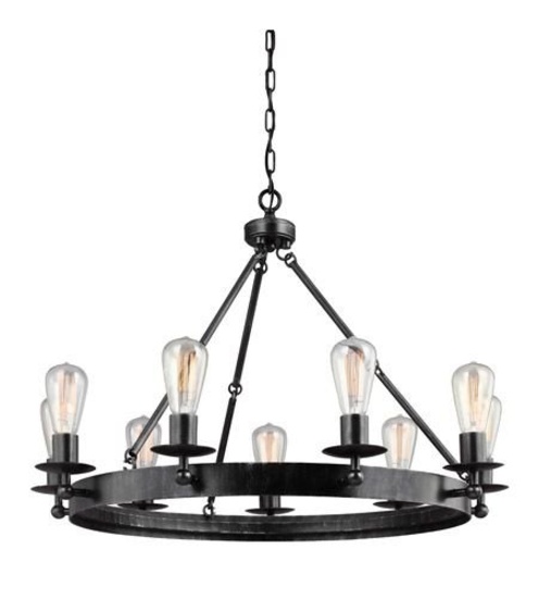 SeaGull Lighting 3110209-846 - Ravenwood Manor 9 Light Stardust Chandelier Ceiling Light