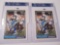 Troy Aikman Dallas Cowboys signed autographed 1992 Topps football card lot of 2 Certified COA