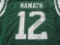 Joe Namath New York Jets signed autographed green football jersey Certified COA