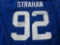Michael Strahan New York Giants signed autographed blue football jersey Certified COA