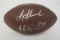 Troy Aikman Michael Irvin Dallas Cowboys signed autographed brown football Certified COA