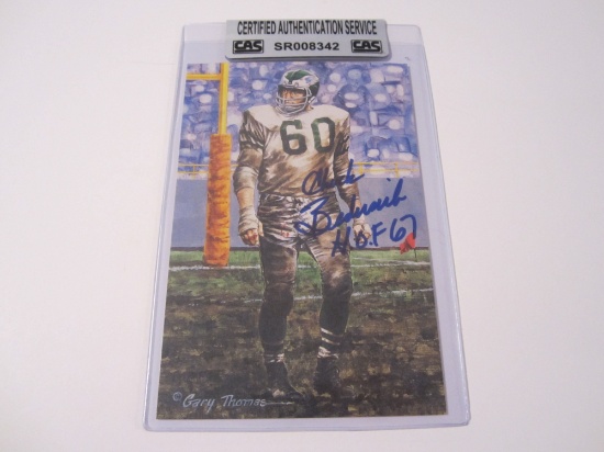 Chuck Bednarick Philadelphia Eagles signed autographed Goal Line Art football card Certified COA