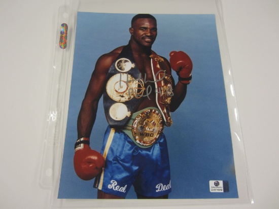 Evander Holyfield Boxing Champion signed autographed 8x10 color photo Certified COA