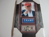 Donald Trump President signed autographed framed matted Federal Trump Note w/8x10 Certified COA