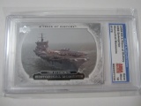 USS Enterprise 2008 Upper Deck Piece of History Historical Moments #172 ASGA Graded Gem Mint 10