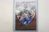 Barry Sanders Detroit Lions signed autographed football card Certified COA