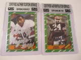 Earnest Byner Kevin Mack Cleveland Browns signed 1986 Topps football ROOKIE card lot Certified COA