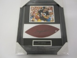 Terry Bradshaw Pittsburgh Steelers signed framed matted game used football panel Certified COA