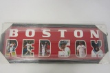 Boston Red Sox man cave die cut signed with photos Manny Ramirez and others