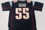 Junior Seau New England Patriots dark blue football jersey