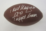Paul Warfield Miami Dolphins signed brown football with 17-0 Perfect Season inscription Certified CO