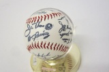 1998 Cleveland Indians Jim Thome Omar Vizquel Manny Ramirez TEAM facsimile signature baseball