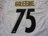Mean Joe Greene Pittsburgh Steelers signed autographed white football jersey Certified COA