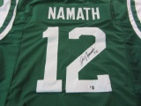 Joe Namath New York Jets signed autographed green football jersey Certified COA