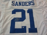 Deion Sanders Dallas Cowboys signed autographed white football jersey Certified COA