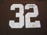 Jim Brown Cleveland Browns signed autographed brown football jersey Certified COA
