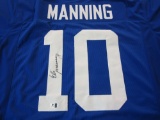Eli Manning New York Giants signed autographed blue football jersey Certified COA