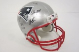 2016-17 New England Patriots Tom Brady Bill Bellichick TEAM signed full size helmet Certified COA