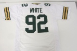 Reggie White Green Bay Packers white football jersey