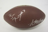 Ben Roethlisberger Antonio Brown Pittsburgh Steelers signed autographed brown football Certified COA