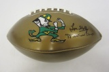Lou Holtz Notre Dame signed Ltd Edition Gold Football with 88 National Champs inscription Certified