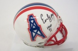 Earl Campbell Houston Oilers signed autographed mini helmet with HOF 91 inscription  Certified COA