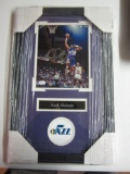 Karl Malone Utah Jazz signed autographed framed matted 8x10 color photo Certified COA