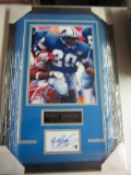 Barry Sanders Detroit Lions signed autographed framed matted 3x5 index card Certified COA