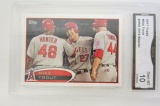 Mike Trout Los Angeles Angels 2017 Topps (2012 Reprint) baseball card GMA graded Gem Mint 10