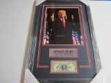 Donald Trump President signed autographed framed matted US One Dollar Bill w/8x10 photo Certified CO