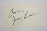 Jerry Reed Singer Actor Songwriter signed autographed 3x5 index card Certified COA