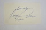 Floyd Patterson Boxer signed autographed 3x5 index card with photo Certified COA