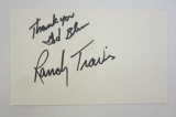 Randy Travis Country Singer Songwriter signed autographed 3x5 index card Certified COA