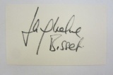 Jacqueline Bisset actress model signed autographed 3x5 index card Certified COA