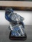 HAND CARVED FALCON SCULPTURE IN BLUE LAPIS