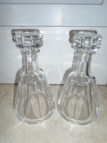 PAIR OF VINTAGE TALLYRAND BACARRAT CRYSTAL DECANTERS