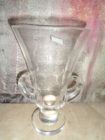 STEUBEN VASE WITH HANDLE