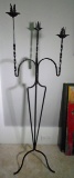 METAL CANDELABRA WITH 3 SPIRAL ARMS