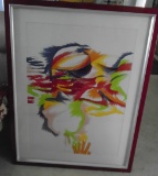 Framed lithogragh signed by the artist Marisol