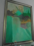 Large framed abstract Oil painting by Marilyn Califf.