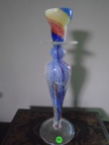 Murano blown glass candle holder.