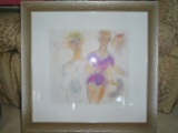 FRAMED PASTEL DRAWING BY MARJORIE LIEBMAN