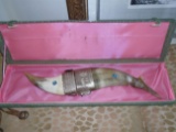 CHINESE ANTIQUE HORN KNIFE WITH SHEATH