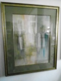 WATERCOLOR PAINTING IN A FRAME. BY MARJORIE LIEBMAN